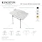 Kingston Brass 36 Carrara Marble Console Sink with Stainless Steel Legs, Marble WhitePolished Chrome LMS36M8SQ1ST - alternate 4